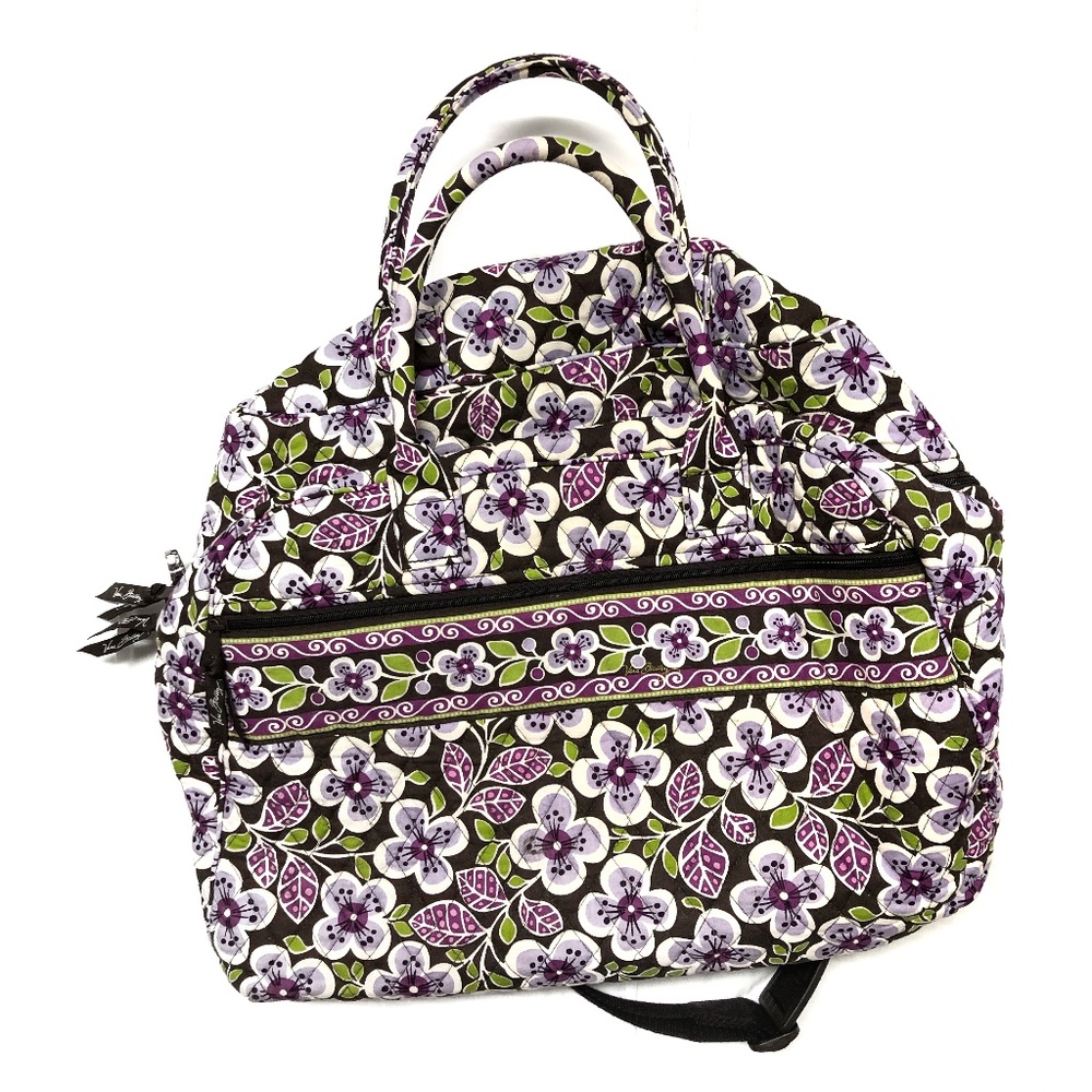 Vera Bradley Purple Flower Patterned Duffel Bag